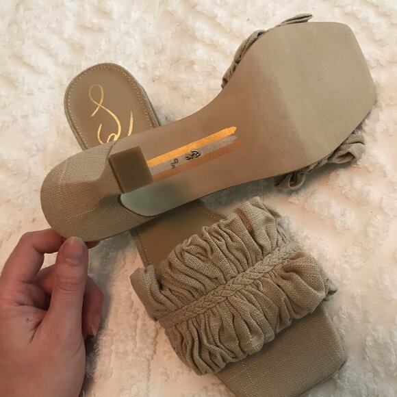 'Sam Edelman' Nude Kitten Heel Mule - Size 9.5 - Picture 4 of 7